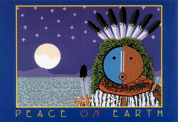 NATIVE AMERICAN CHRISTMAS CARD