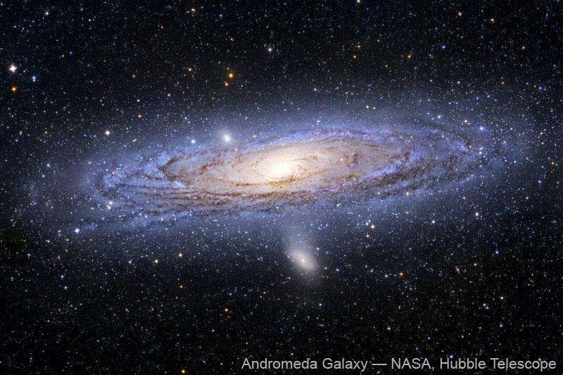 صورة حقيقية لمجرة أندروميدا، أقرب مجرة إلينا