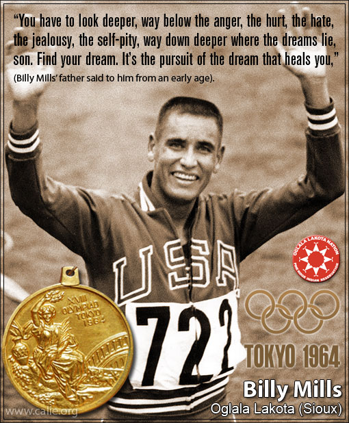 BILLY MILLS, NATIVE AMERICAN INDIAN Olympic Gold Medal WInner, Tokyo