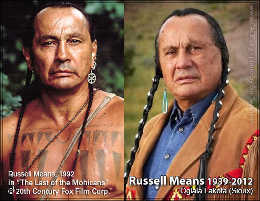 RUSSELL MEANS Oglala Lakota Sioux tribe, Pine Ridge Indian Reservation Pictures Educational Research