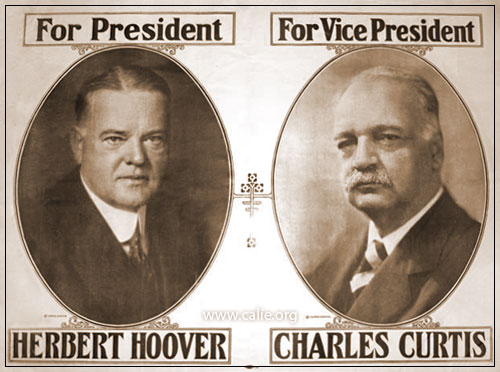 HERBERT HOOVER CHARLES CURTIS