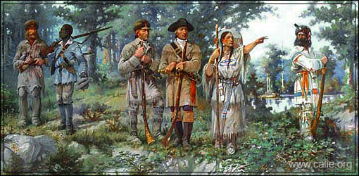 PAINTING: LEWIS CLARK AT THREE FORKS