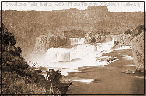 SHOSHONE FALLS IDAHO 1868 PHOTOGRAPH