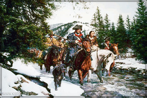 FAMOUS SACAGAWEA MILITARY PAINTING