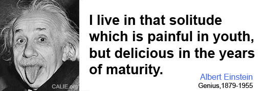 I live in that solitude  which is painful in youth, but delicious in the years of maturity.