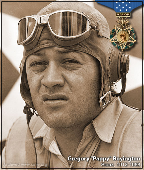 PAPPY BOYINGTON WARRIOR PORTRAIT