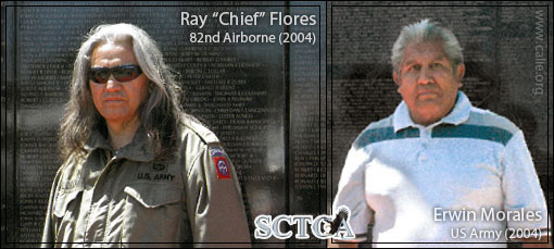 VETERAN AMERICAN INDIAN VETERANS Ray Chief Flores, 82nd Airborne and Erwin Morales