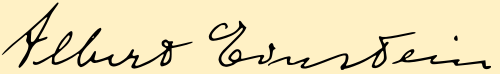 EINSTEIN SIGNATURE