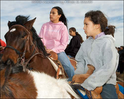 INDIAN GIRLS ON HORSEBACK