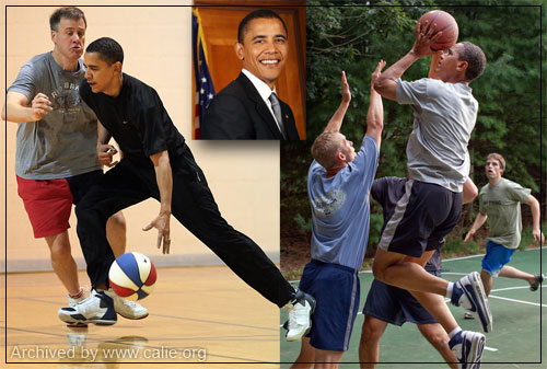 PRESIDENT OBAMA PLAYING BASKETBALL