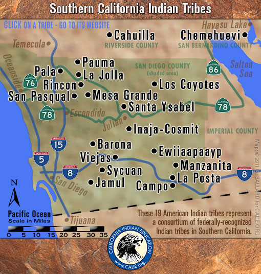 MAP OF SOCAL INDIAN RESERVATIONS
